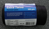 Нить 0,80 мм-210 d/12 (93,5т*3) 500 г, цвет черный, (1600 м) тест 14 кг